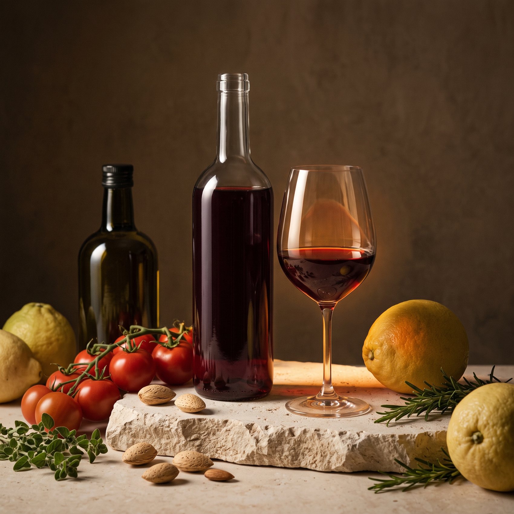 Nero d'Avola with island produce